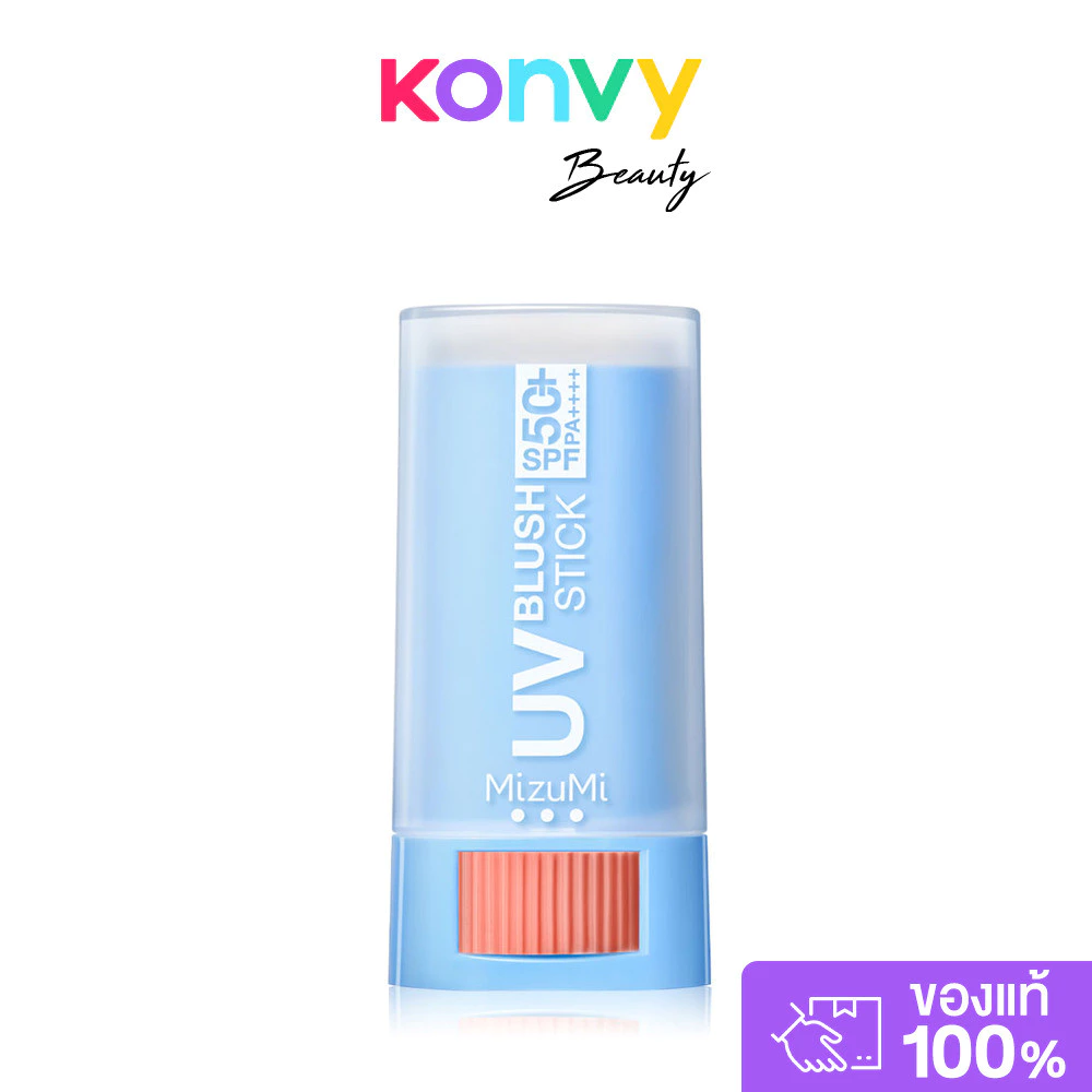 MizuMi UV Blush Stick SPF50+ PA++++ 4g #01 Peach Mojito บลัชกันแดด แก้มกระจก มิซึมิ มอบสีสดชัด ติดทนนาน.
