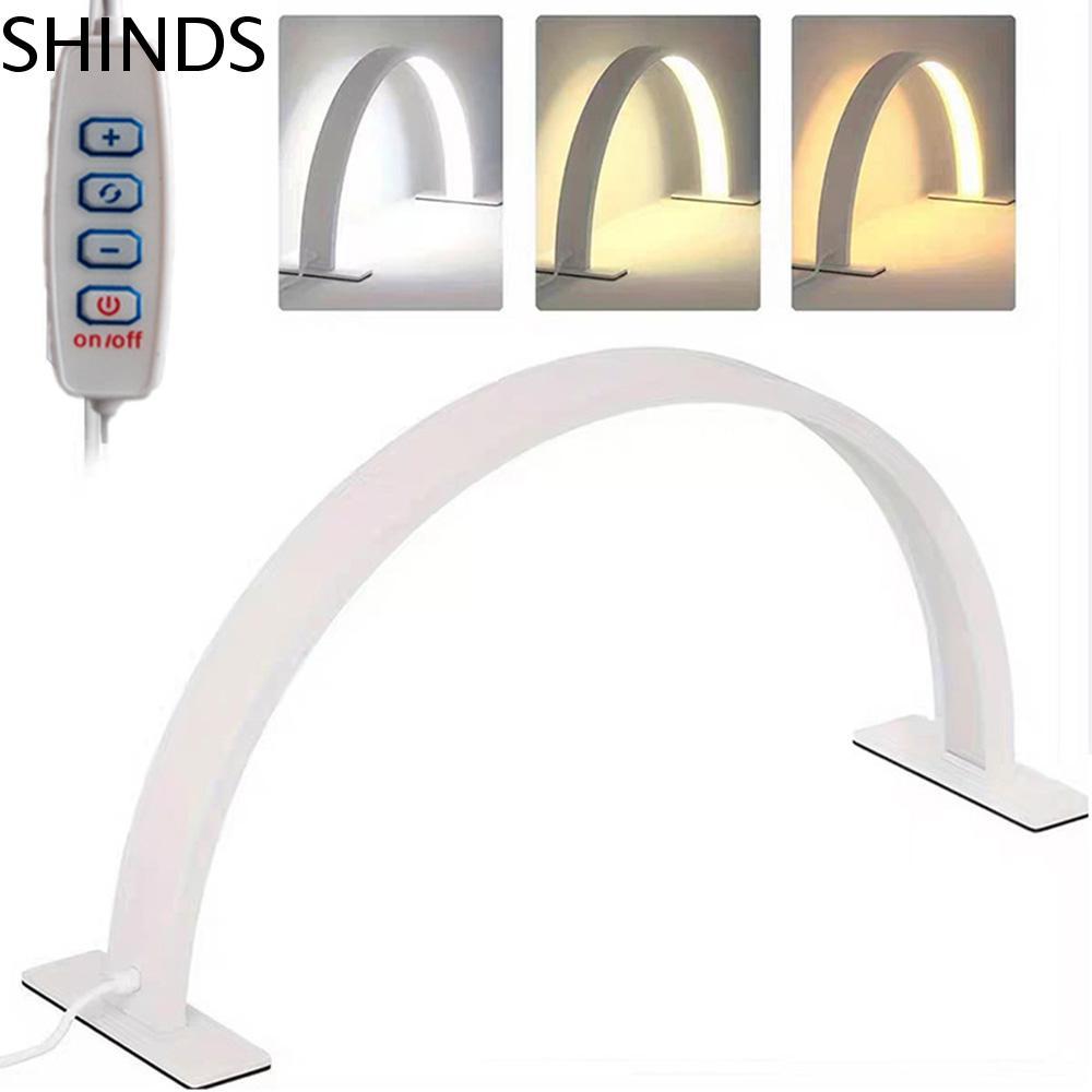 SHINDS โคมไฟเล็บรูปตัว U ไฟส่องสว่าง 180 องศา Eye Protect Half Moon Nail Light สะดวกอเนกประสงค์ปรับไ
