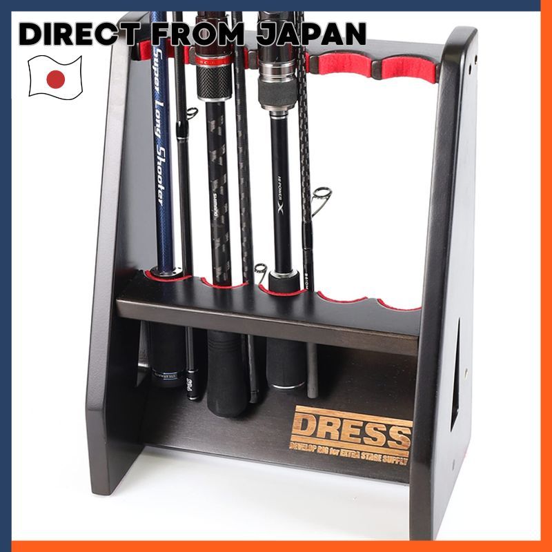Dress Wooden Rod And Reel Display Stand Fishing Rod Holder Storage Case Rack Reel Dryer Spinning Ree