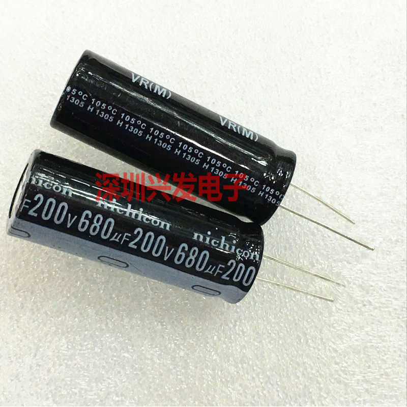 200V680UF ยี่ห้อใหม่ตัวเก็บประจุ In-Line อลูมิเนียม Electrolytic Capacitor 680UF 200V ปริมาณ 18X45 มม.