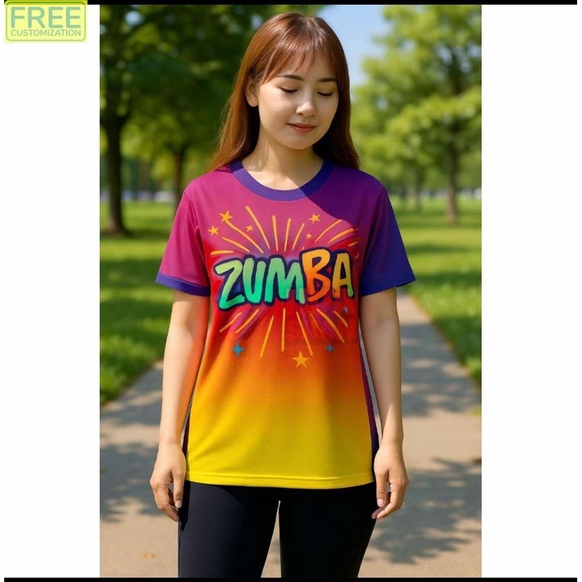 2026 ใหม่แฟชั่นอินเทรนด์เต็มระเหิดZUMBAเสื้อยืดรักZUMBAชุดเสื้อยืดZUMBAเต้นรําสําหรับผู้หญิงBreathab