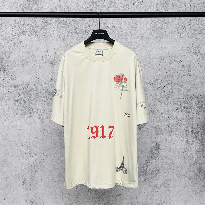 เสื้อยืดแขนสั้นผ้าฝ้าย พร้อมลายพิมพ์ทันสมัย สวมใส่ง่ายสำหรับทุกเพศ