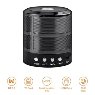 ลำโพงบลูทูธ เสียงดี เสียงดัง เบสหนัก รุ่น WS-887 Speaker Bluetooth Micro SD card Flash Drive USB