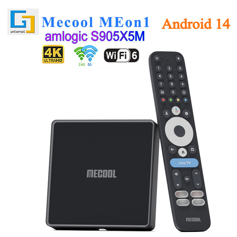 Mecool MEon1 Set-Top box Android 14 กล่องทีวีภาษาอังกฤษ 4K HD กล่องทีวีในครัวเรือนการค้าต่างประเทศขา