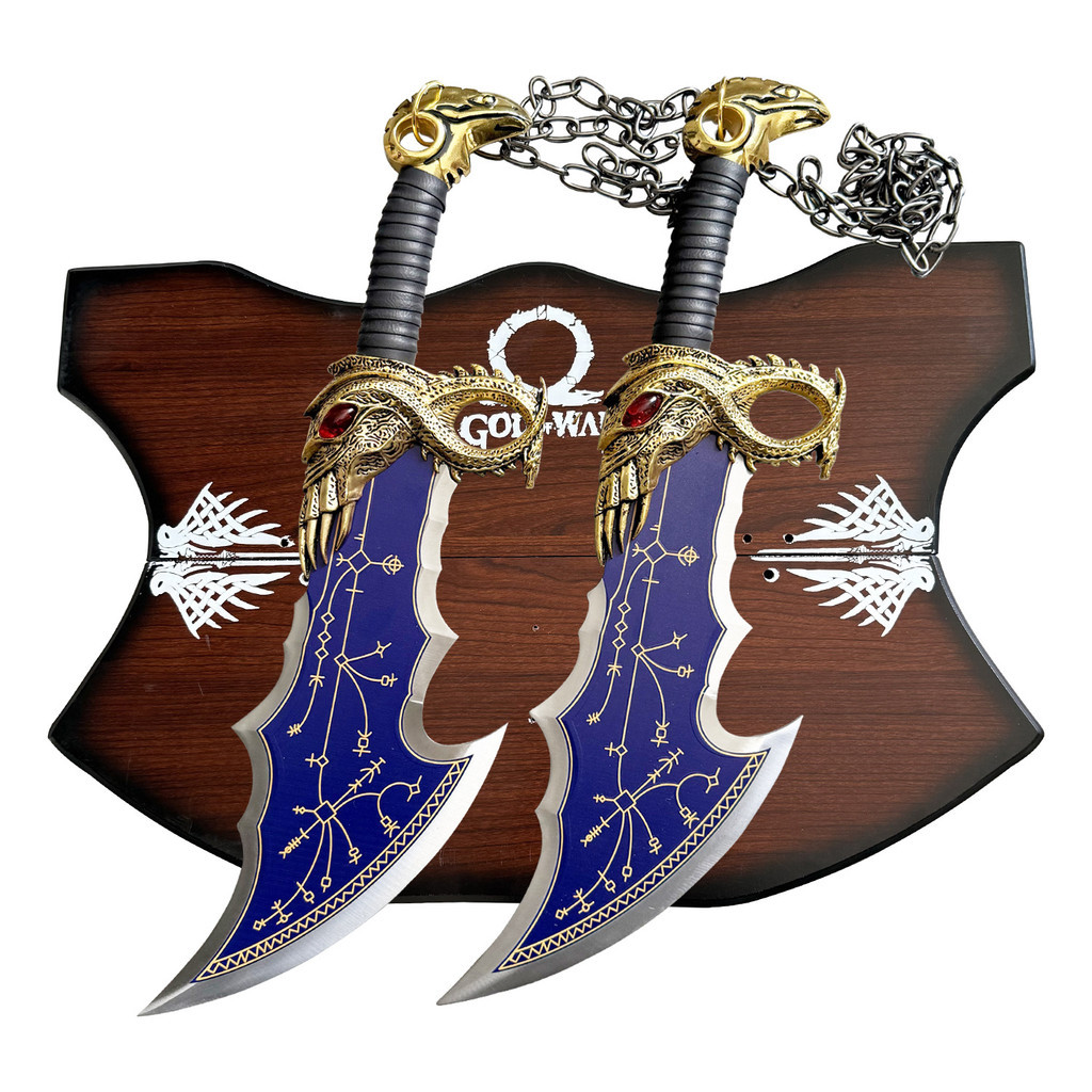 [Pre Order]  Blades of Chaos สีน้ำเงิน โลหะ 78cm 1.3kg ของ Kratos เครโทส เกมซีรีส์ God of War
