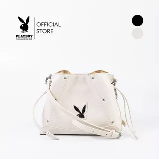 PLAYBOY รุ่น Rebel Bucket Bag กระเป๋าสะพายข้างผู้หญิง รหัสST-BS261PB157 ดีไซน์ทรงถังจีบรูด มี 2 สี