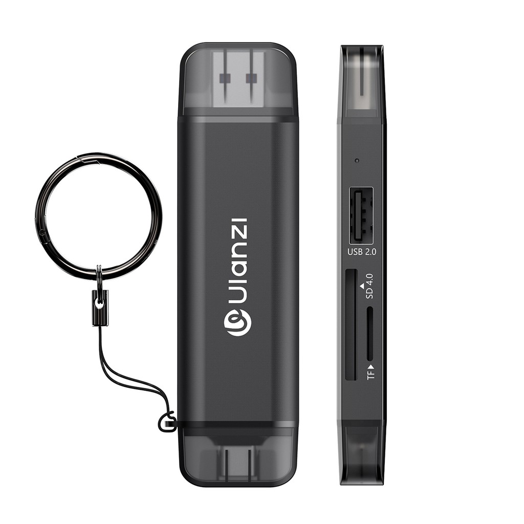 Ulanzi การ์ดรีดเดอร์ เครื่องอ่านการ์ด CR3 รองรับ SD TF USB พอร์ต USB-C + USB-A รองรับมือถือ Notebook