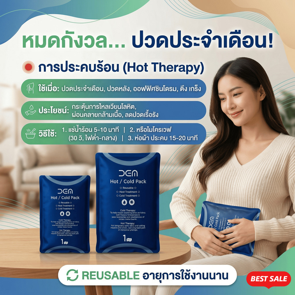 เจลประคบร้อน-เย็น ( Cold-Hot ) เจลประคบเย็น ประคบเย็น/ร้อน  ช่วยบรรเทาอาการบวม อักเสบ และปวดเมื่อย