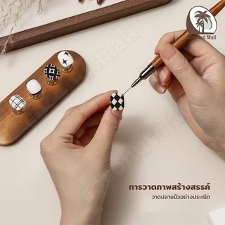 COD แปรงปากกาวาดเส้นเล็บ ลายดอกไม้ 6 9 12 15 18 มม สําหรับตกแต่งเล็บ