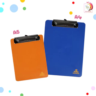 ToTo (โตโต้) คลิปบอร์ด คลิปบอร์ดพลาสติก ขนาด A4 / A5 ( 1 ชิ้น / คละสี )