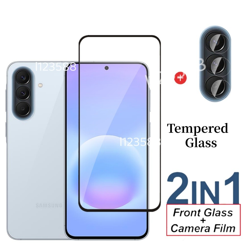 SAMSUNG สําหรับSamsungA57 5G 2 ใน 1 กระจกนิรภัยป้องกันหน้าจอฟิล์มสําหรับSamsung Galaxy A57 A37 A27 A