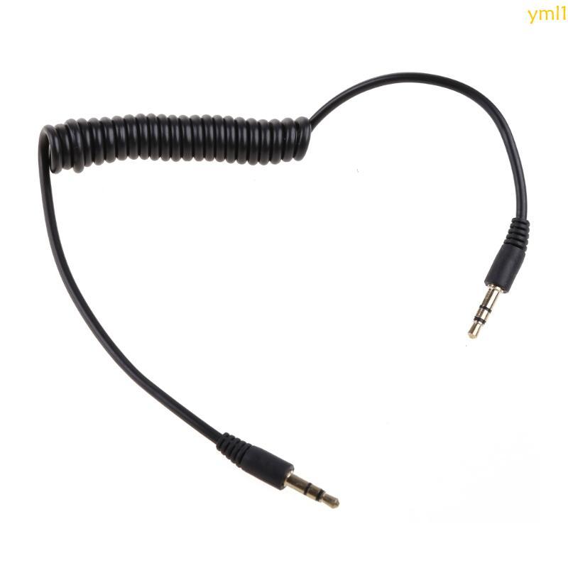 Yml1 60CM 23 6in 3 5mm Male to Male Jack Extension Aux Coiled Spiral Cable