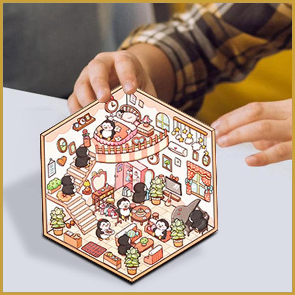 ชุดสติ๊กเกอร์บ้าน 3D Make Cartoon Fun Room Sticker Cute Creative Decal Make Your Own สติกเกอร์สําหรั