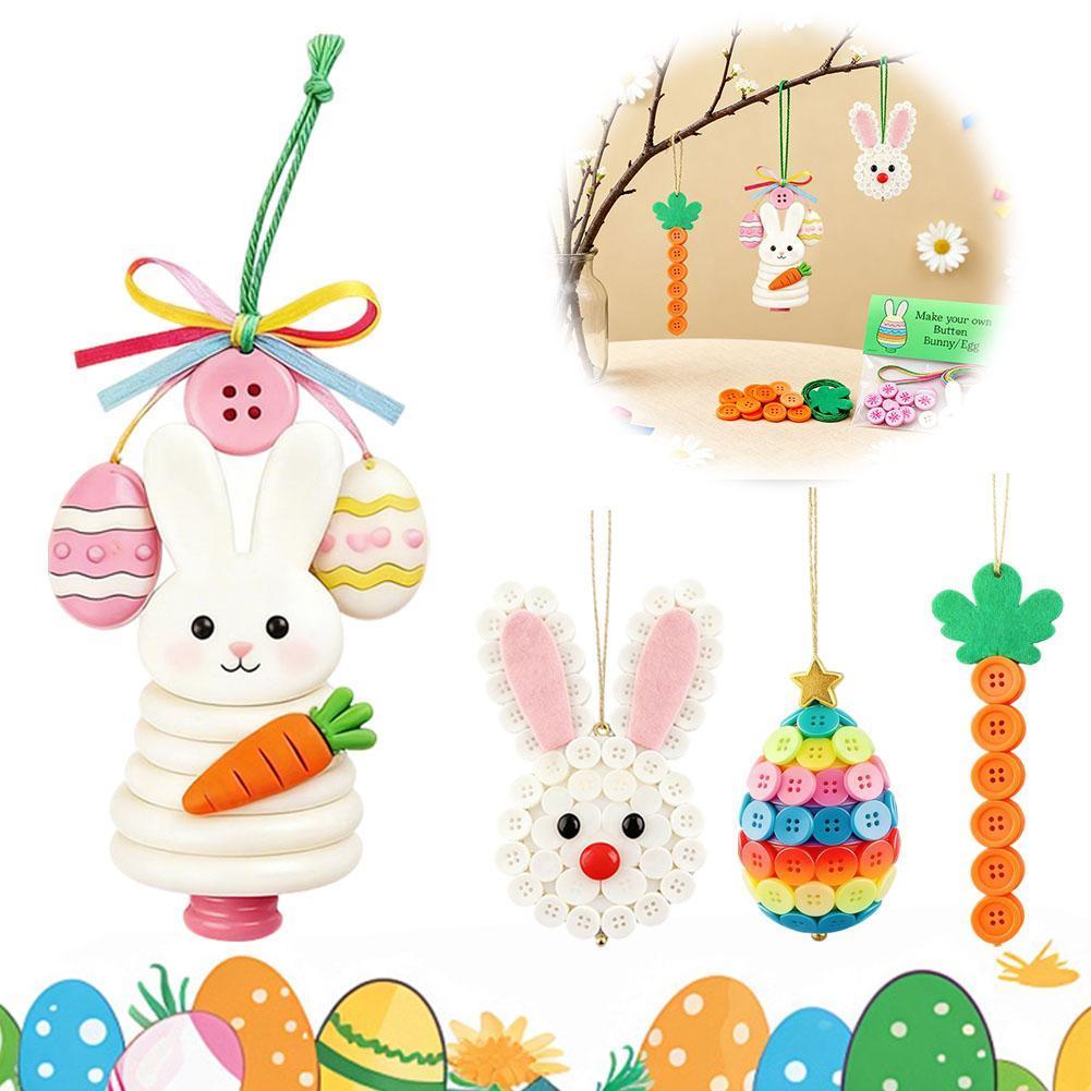 Easter Fun ปุ่มตกแต่งหัตถกรรมชุด Handmade ปุ่มหัตถกรรมทําชุดสําหรับ Holiday Stocking U9t7