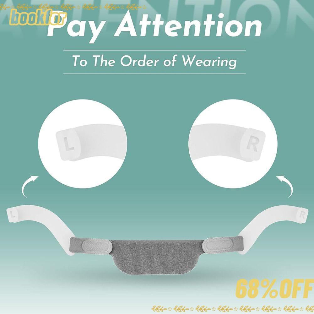 BOOKFOR หมวก CPAP, สายรัดจมูกแบบนุ่มระบายอากาศได้, อุปกรณ์เสริม Universal Full Face CPAP สายคล้องคอส