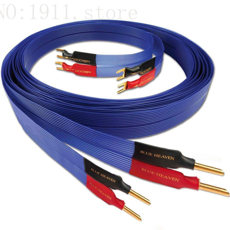 ⭐Nordost Blue Heaven Speaker Sier-plated OFC Flat Wire Hifi Audiophile Amplifier Cable สําหรับ DVD C