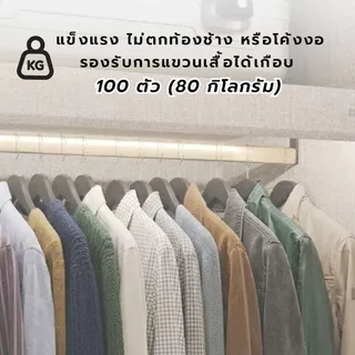 SB Design Square ตู้ผ้าขนาด 100ซม. รุ่น Wardrobe Plus สี Ivory Twist ตัดสีขาว (White Matte) OP-H แบรนด์ SB FURNITURE