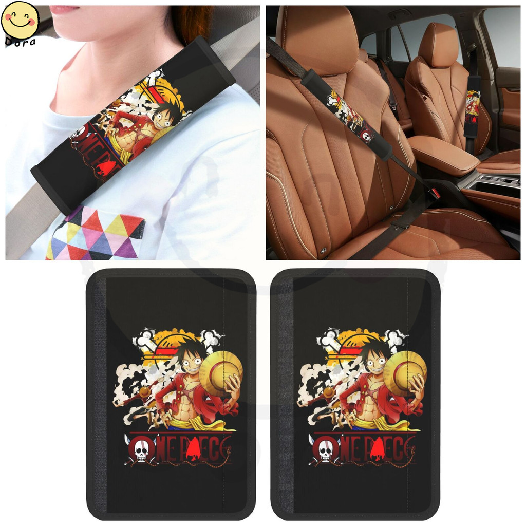 One Piece 2 ชิ้นรถที่นั่งเข็มขัดไหล่ Pad เข็มขัดนิรภัยสีดํา Neoprene เข็มขัดนิรภัยอัตโนมัติไหล่ป้องกัน