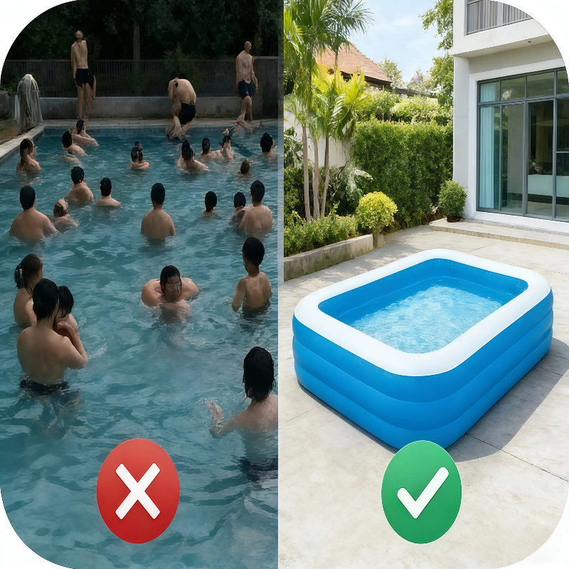 สระน้ำเด็ก สระว่ายน้ำเป่าลม 3 ชั้น มีหลายขนาด 1.5-3 เมตร ส่งไวใน 24 ชม. วัสดุหนา ทนทาน (สระเปล่า / เซตคู่สูบไฟฟ้า) COD ราคา ถูกที่สุด ดีลบีเคเค แกลเลอรีภาพที่ 8