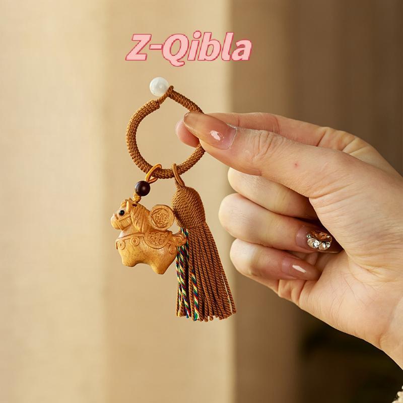 [Z-Qibla-t] มาสคอตไม้สร้างสรรค์ Pony sel พวงกุญแจ Zodiac Horse จี้ Bapa แขวนตกแต่งของขวัญของที่ระลึก