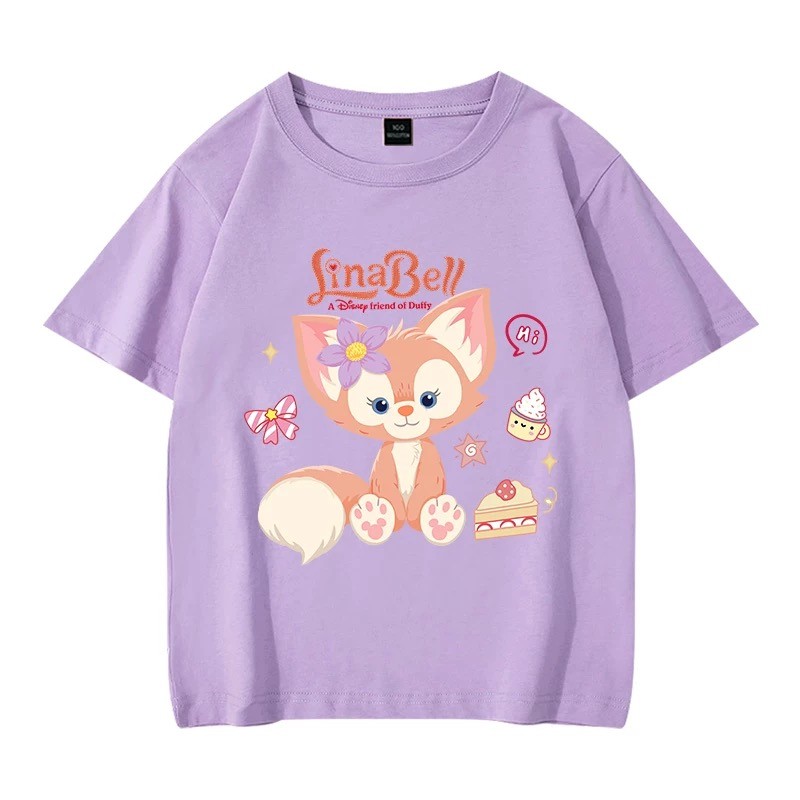 เสื้อยืดคอกลม ทรงสลิม หน้าร้อน พิมพ์ลายน่ารัก LinaBell เสื้อผ้าแบบพ่อแม่-ลูก