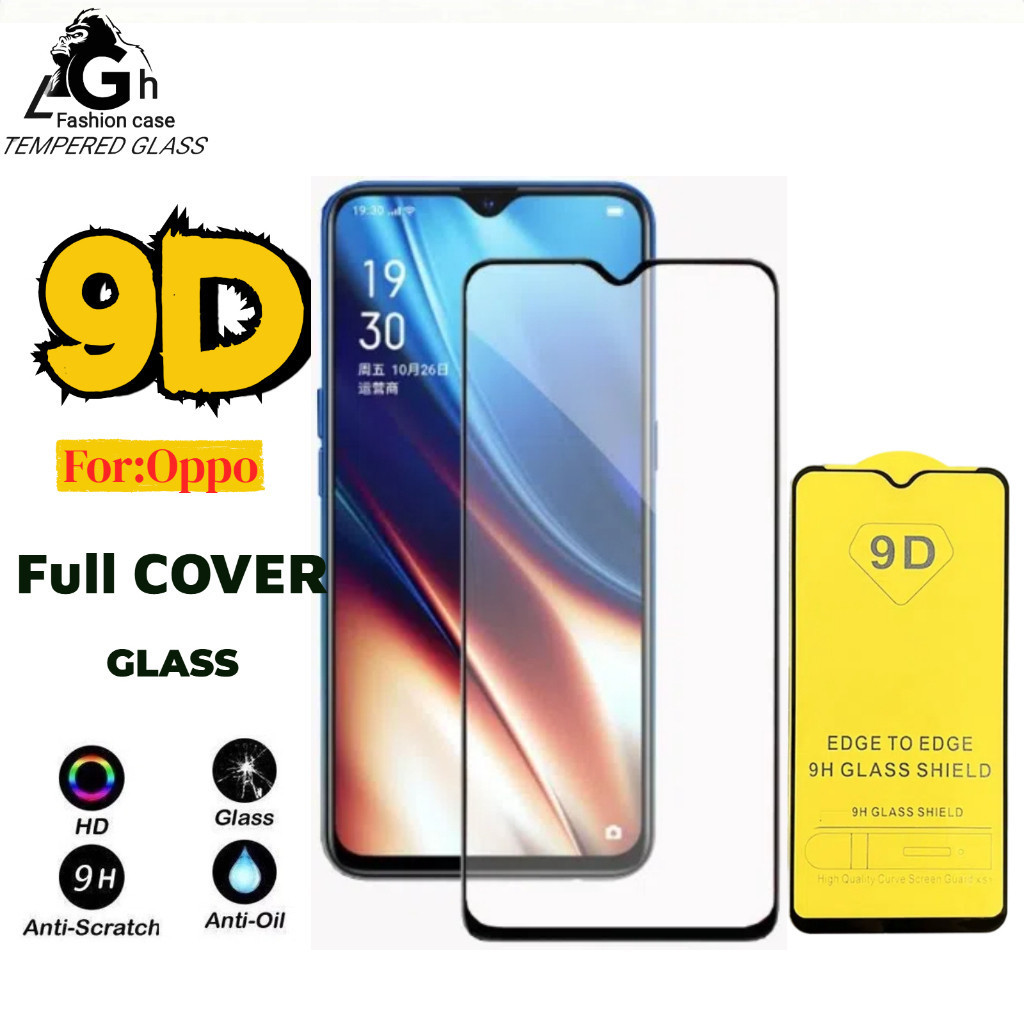 กระจกนิรภัยเต็ม OPPO A5s A3s A12 A17K A16 A15 A9 2020 A94 A96 A38 A18 A60 A58 A78 A57 A3 A3X A98 Y7M