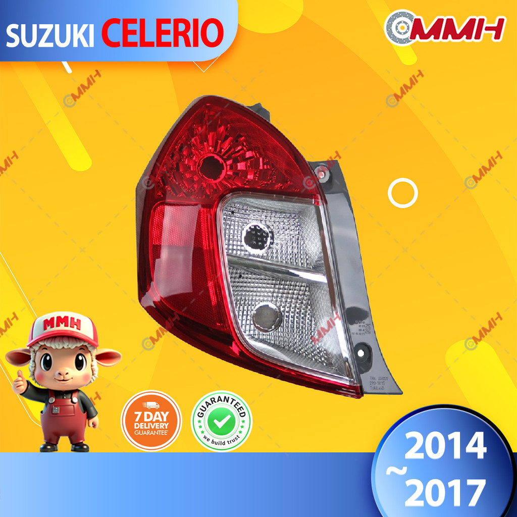 SUZUKI ซูซูกิ เซเลริโอ SUZUKI CELERIO 2014-2017 เสื้อ​ไฟท้าย ไฟท้าย​แต่ง ไฟท้ายไฟเบรค​ ไฟเลี้ยว Taillamp Taillight ไฟท้าย​ พร้อมทับทิม ไฟท้ายกันชนหลังสําหรับ​ ทับทิมในฝาท้ายไฟท้าย ไฟเบรก ไฟสัญญาณเตือน