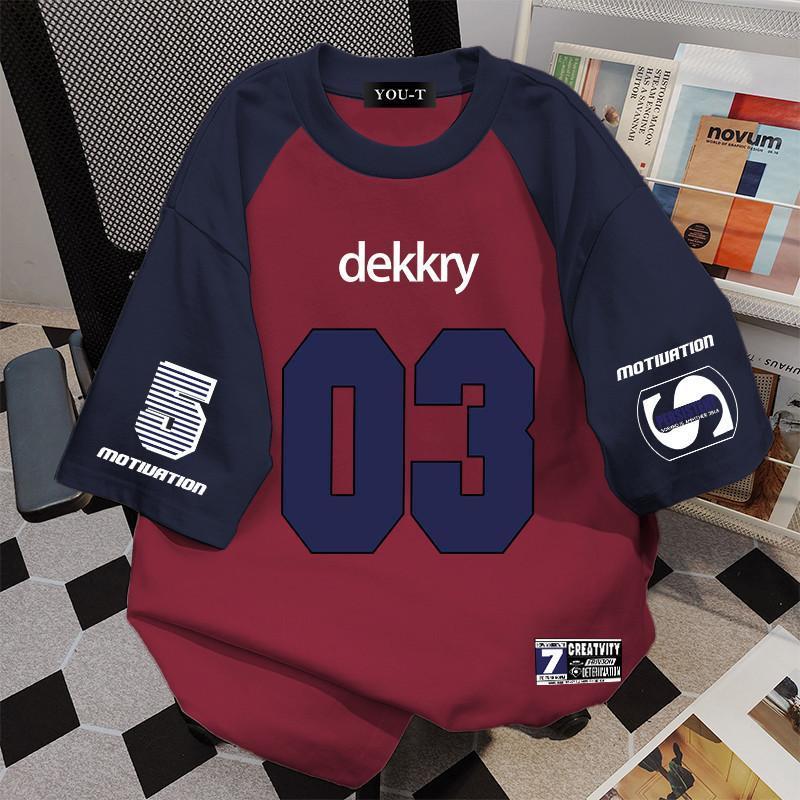 UT shop เสื้อยืด oversize ผ้าCotton 100% คอกลม เสื้อแฟชั่น 'DEKKY'  สบายและนุ่ม แขนสั้น ฤดูร้อน S-3XL