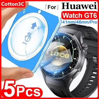 1-5 ชิ้นติดตั้งง่ายกระจกนิรภัยสําหรับนาฬิกา Huawei GT6 GT5 41 มม./46 มม.ป้องกันหน้าจอสําหรับ Huawei นาฬิกา GT6 Pro