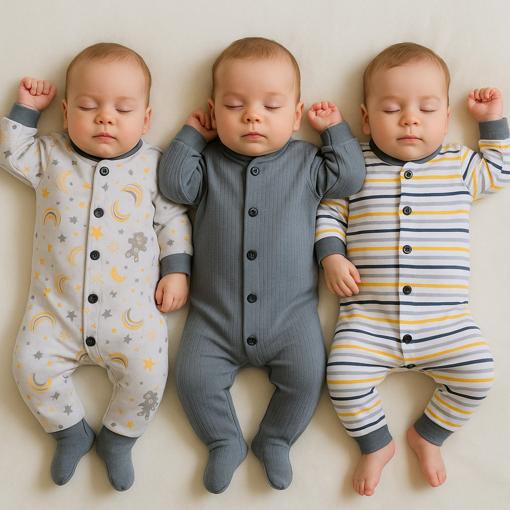 KATUN จัมเปอร์เด็กแรกเกิด 0-6 เดือน | ถุงนอนผ้าฝ้ายนุ่มหนา | Max BB 6kg - Abu Series - Nafari Babysh