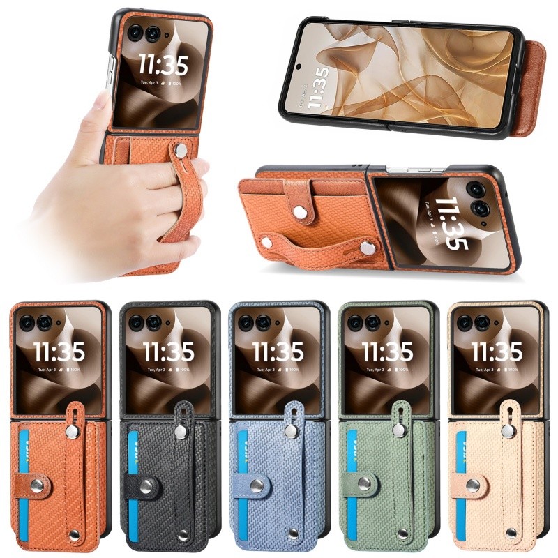 Stand Case สําหรับ MOTO Razr 60 Ultra 50 Ultra 40 Ultra PU หนังกระเป๋าสตางค์กระเป๋ากันกระแทก Matte แ