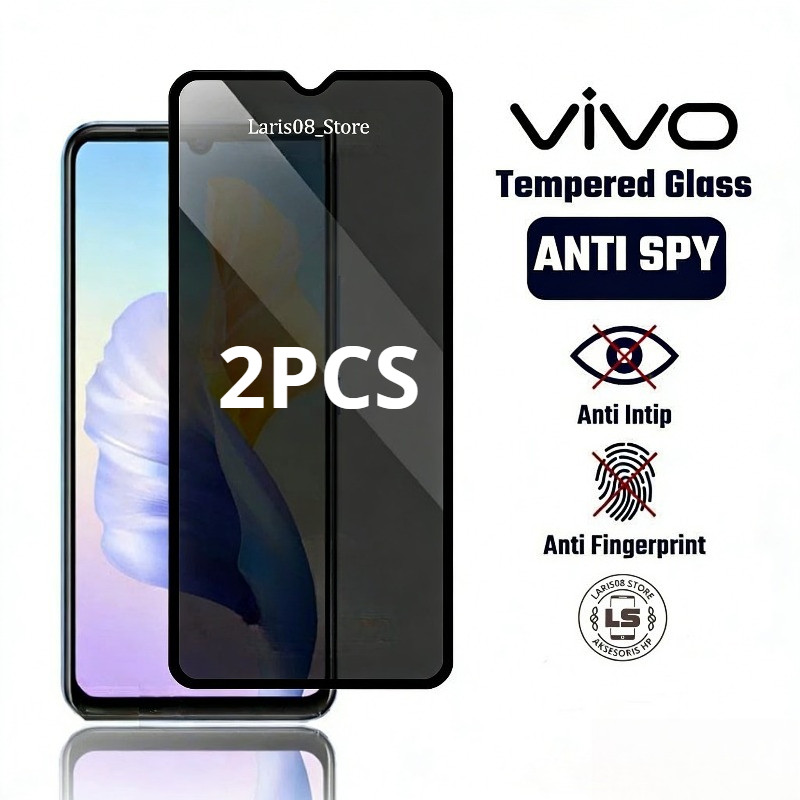 1-2 ชิ้น Anti Spy กระจกนิรภัยสําหรับ vivo Y21t Y21s Y21G Y21e Y21a Y21 อินเดียความเป็นส่วนตัวขอบสีดํ