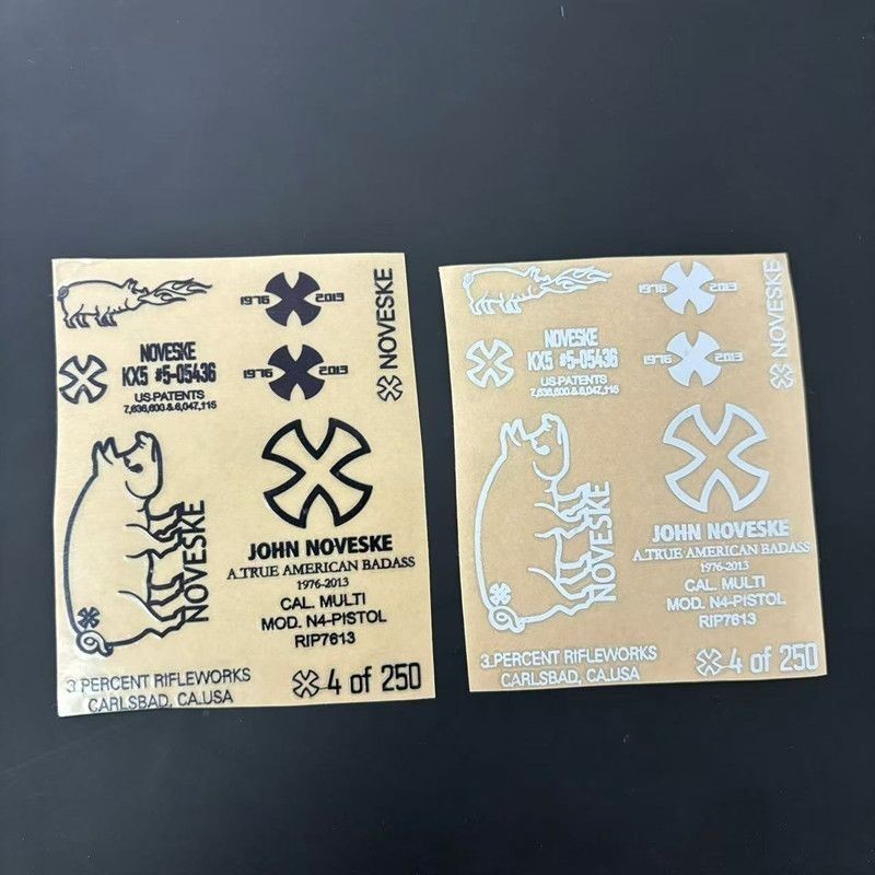 NOVESKE สติ๊กเกอร์โลหะหมูพ่นไฟ Jinming Supply m4 SCAR LDT416ak74U อุปกรณ์เสริม Lehui 107