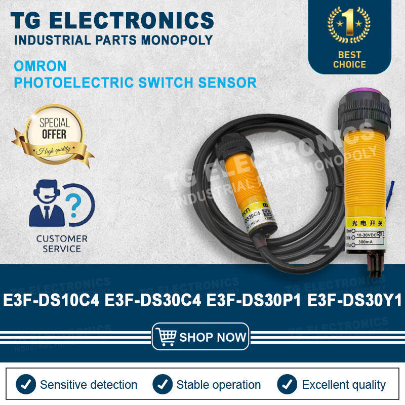 Omron กระจายโฟโตอิเล็กทริคสวิตช์เซ็นเซอร์ E3F-DS10C4 E3F-DS30C4 E3F-DS30P1 E3F-DS30Y1 E3F-DS10P1