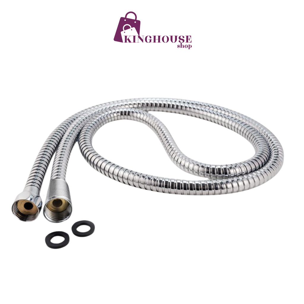 Kinghouse สายฝักบัวอาบน้ำ สายฉีดชำระ ยาว1.2-1.5 เมตร สายชำระสแตนเลส ชุดชำระ สายอาบน้ำ MA-I-212SS