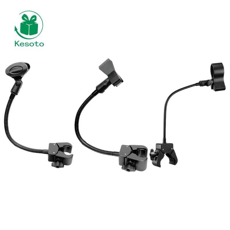 [Ehoyoxa] Gooseneck Mic Clip Gooseneck Mic Stand สําหรับจักรยานในร่มร้องเพลงคําพูด