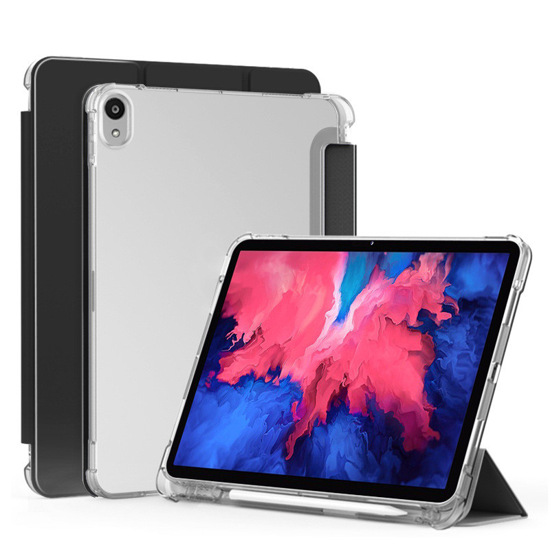 สําหรับLenovo Tab P11 /P11 Plus 11 "TPUกลับแท็บเล็ตFundaสําหรับXiaoxin Pad 11 Plus TB-J606F J607F J616Fพร้อมผู้ถือปากกากรณี
