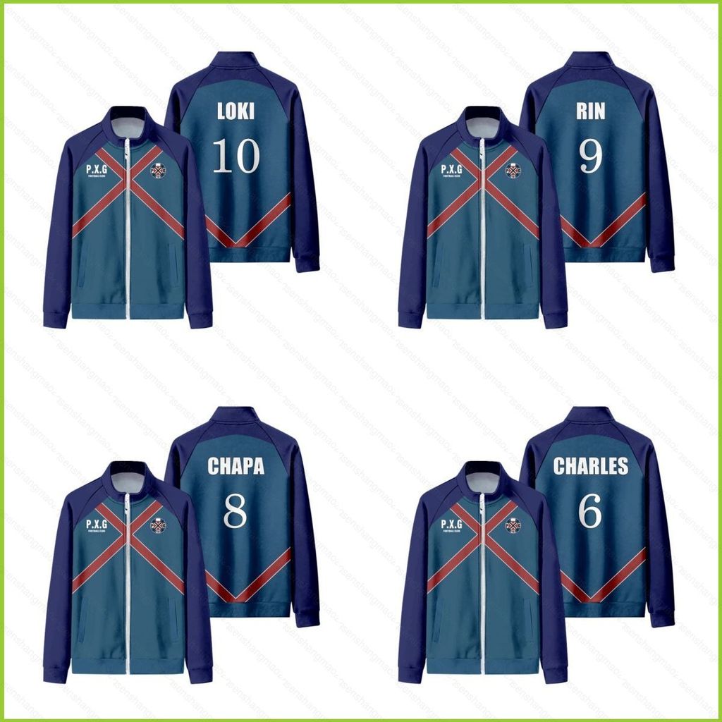 เสื้อกันหนาวแบบฮู้ดดี้ PlayStation 2 Blue Lock Coat แขนยาว สำหรับทุกเพศ