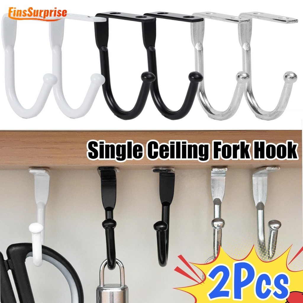 Secure Home Closet Metal Perforated Storage Hook-Stable Kitchen Bathroom Hanging Racks - Wall Ceilin