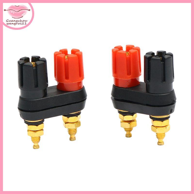 [GZ] ลําโพง Banana Plug Terminal Connector Banana Socket Dual Female Banana Plug สําหรับลําโพงเครื่อ