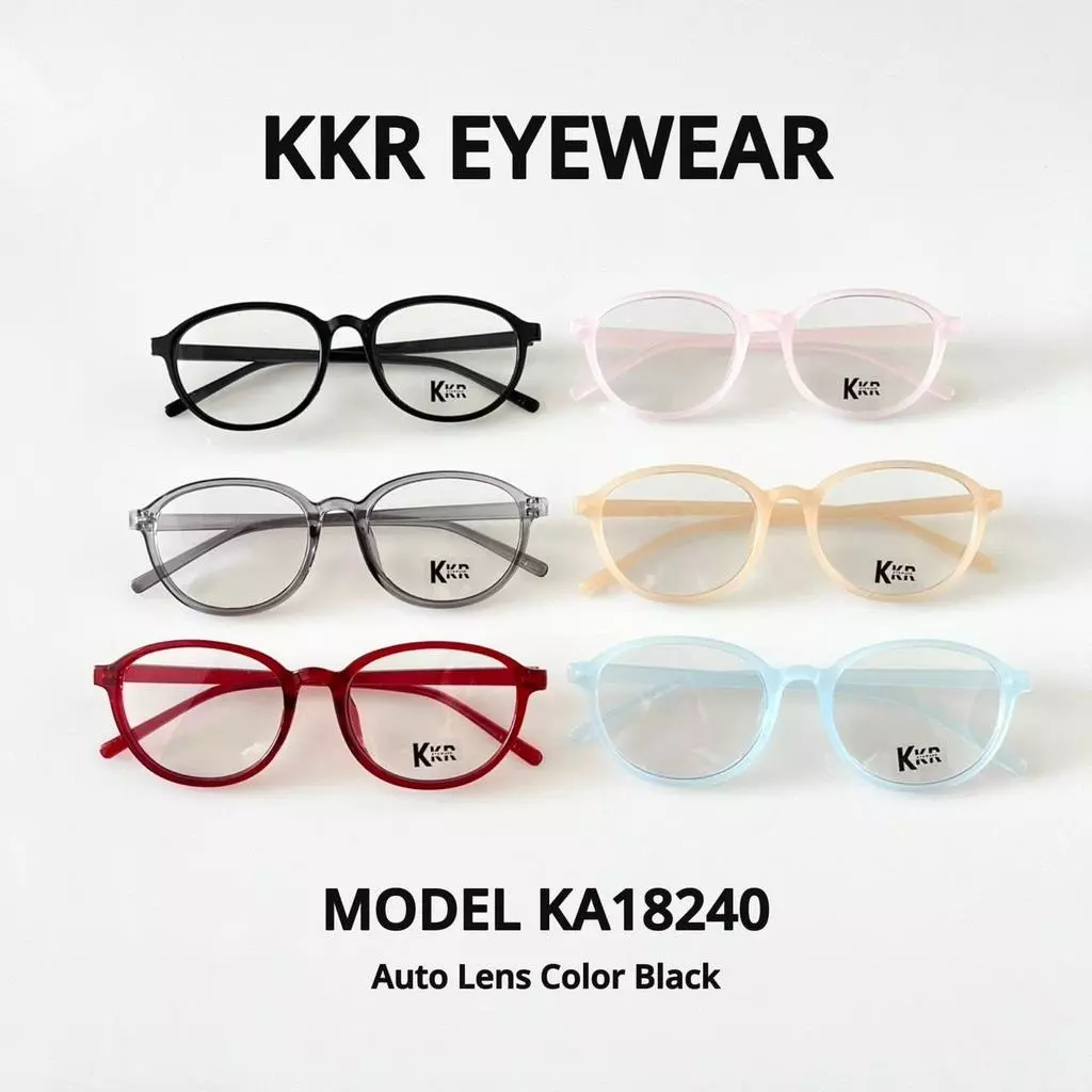 KKR EYEWEAR | Auto Lens KA18240 (เปลี่ยนสี)เลนส์โฟโตโครมิก ออกแดดเปลี่ยนเฉพาะสายตาปกติ ใสได้ทุกโอกาส มีบริการเก็บปลายทาง