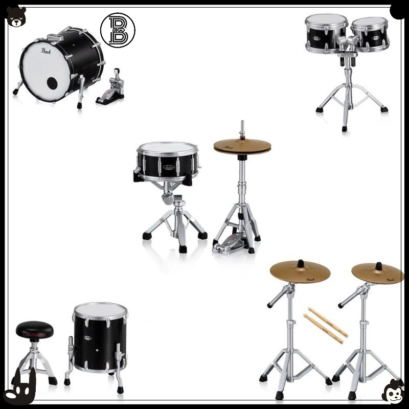 (จํานวนมาก) BANDAI Pearl Mini Drum Kit Twisted Egg Desktop Decor ได้รับอนุญาตสะสม