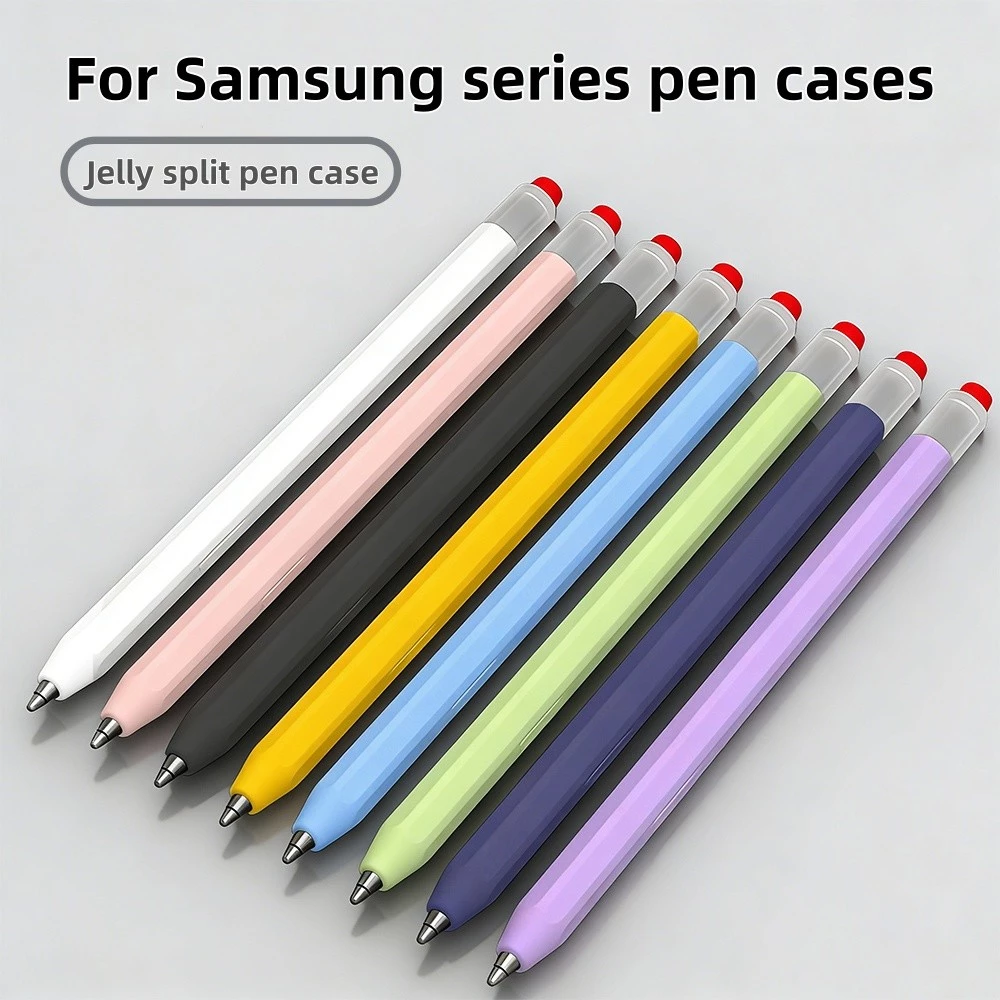 เคสซิลิโคนสําหรับ Samsung SPen Tab S6 S10 lite S7 S8 S9 S10 S11 ทรงดินสอฝาปากกาซิลิโคน ซิลิโคนอ่อนนุ่มฝาปากกาแบบแยก