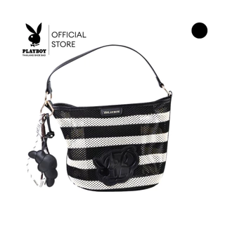 PLAYBOY รุ่น Nana Bucket Bag กระเป๋าสะพายข้างผู้หญิง รหัส ST-BS261PB154-BK ดีไซน์ไหมพรม