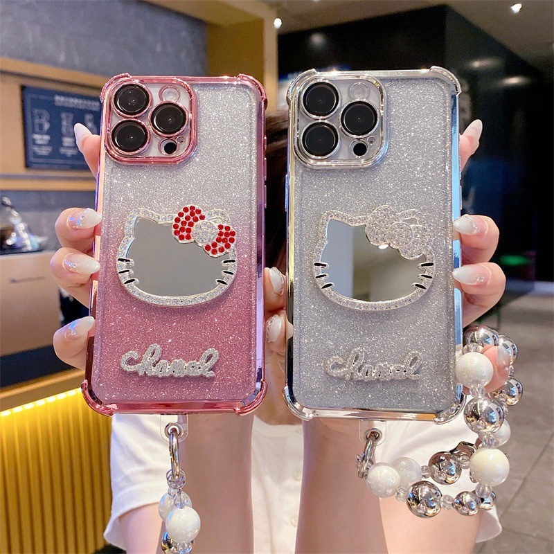 อะนิเมะ KT แมวกระจกเพชรเคสโทรศัพท์สําหรับ Redmi 15C A5 A3 A1 14C 13C 12C 9A 9C 10C Poco M8 C85 C71 F