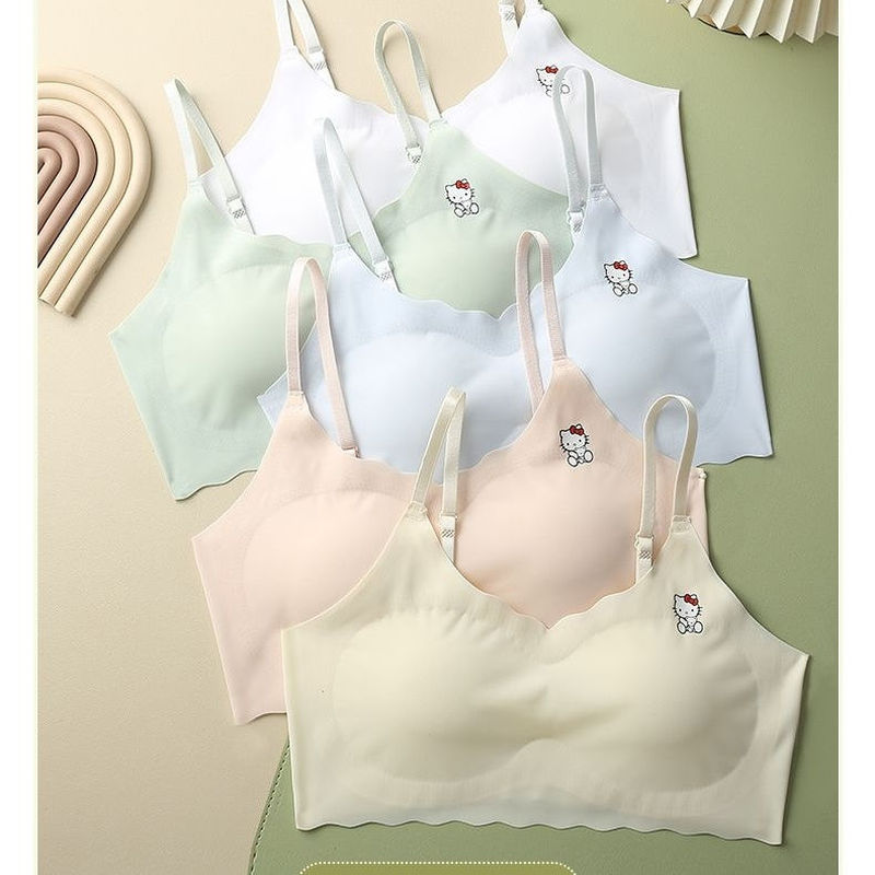 少女发育期抹胸运动无痕文胸内衣8-13-16岁学生女大童小背心裹胸20260117Girls' Developmental Period Strapless Sports Seamless Bra U