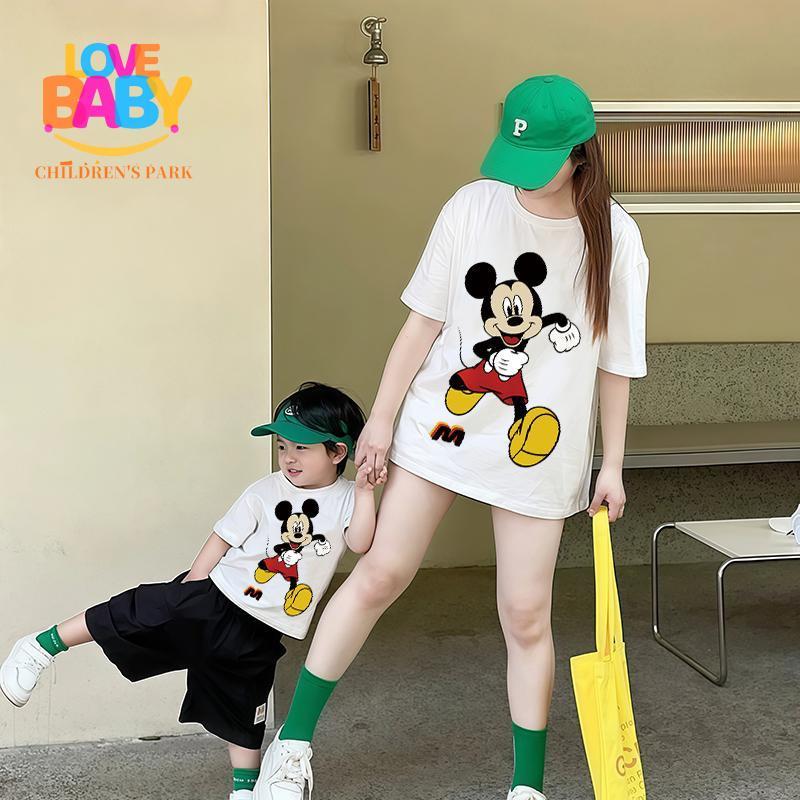 [COD] [เสื้อยืดจับคู่ครอบครัว] การ์ตูน มิกกี้ Kids adult เสื้อเด็ก เสื้อเกมส์ สำหรับเด็กและผู้ใหญ่ อายุ(3-