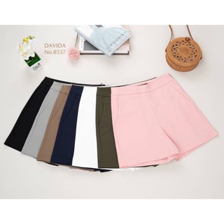 DAVIDA กางเกงขาสั้นผ้ายืด  No.8537 ซิปข้าง ผ้ายืดสเปนเดก งาน…