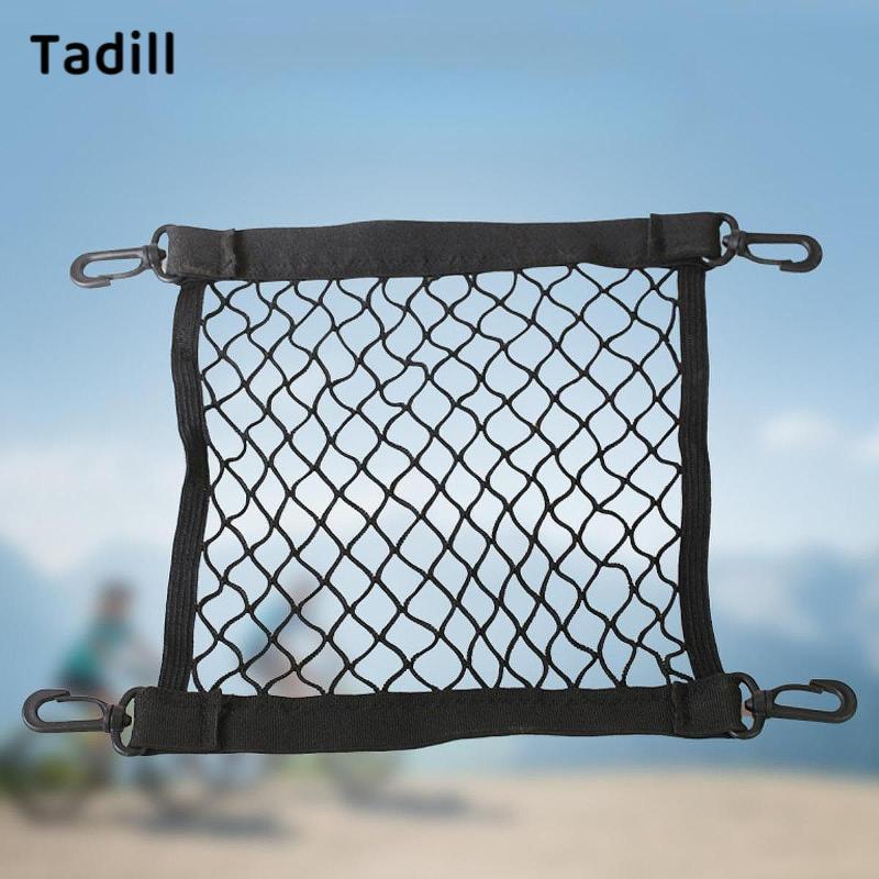 ตะกร้าจักรยานCargo Net Organizer ตะกร้าตาข่ายสำหรับCamping Cart และกระเป๋าเดินทาง
