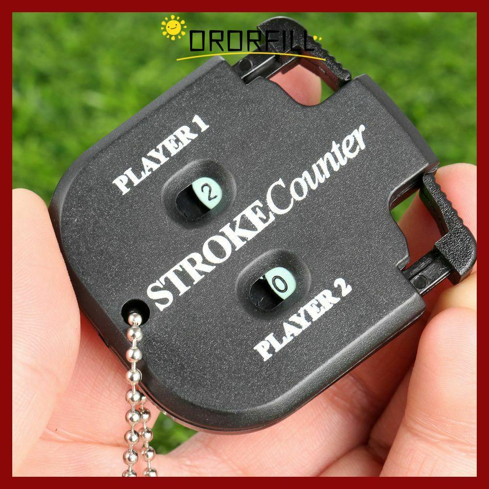 ORORFILL 2 ชิ้น Golf Score Counter พร้อมพวงกุญแจสีดําอุปกรณ์กอล์ฟ Putt Score Counter